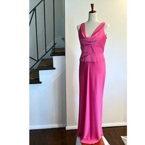 Like New - Selina Nordstrom Fuchsia Gown w Train - Wedding Prom Holiday Dress